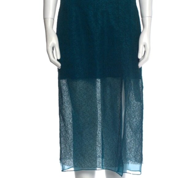 NWOT Jason Wu Collection Double-layered Turquoise Silk Midi Skirt S $1,935 - Picture 12 of 12